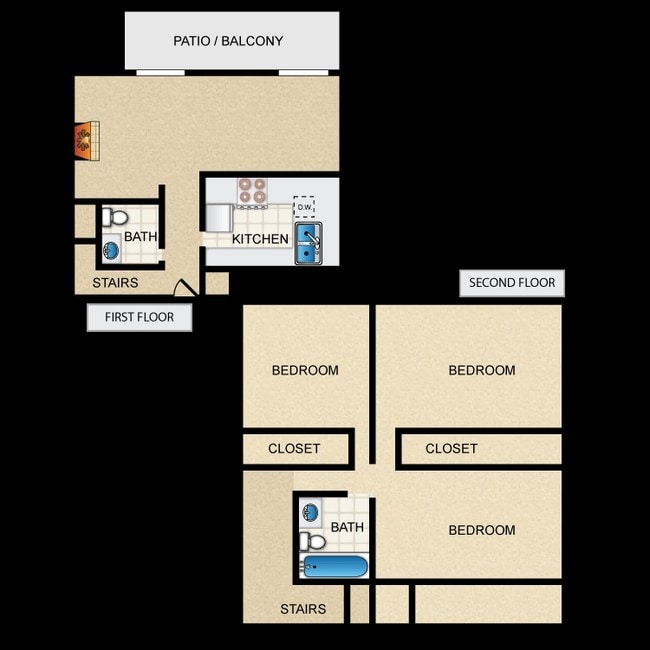3BR/1.5 BA TH - Lakeside Village