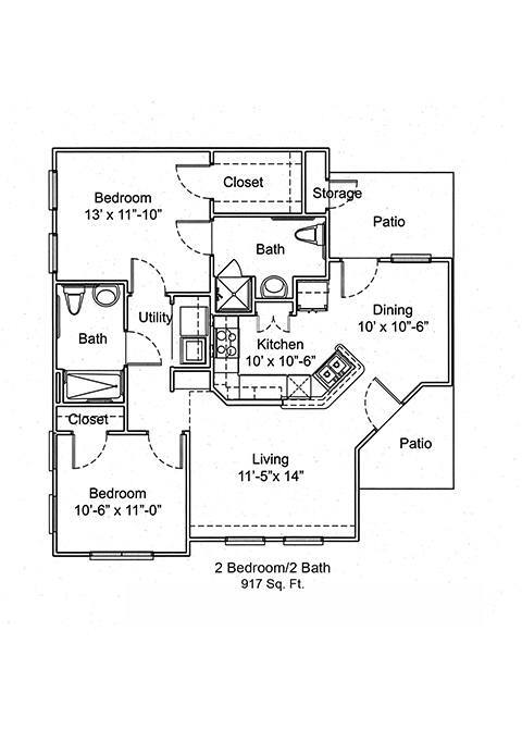 Floorplan - Hillcrest Manor Senior Apartments