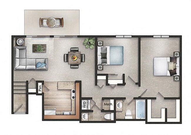 Floorplan - Regency Club Townhomes & Apartments