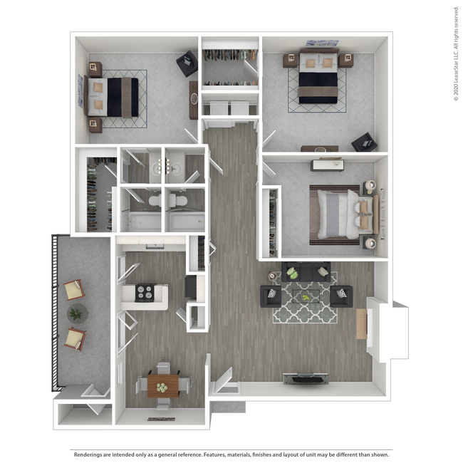 C1 - 3D Unfurnished - Maxton West Apartment Homes