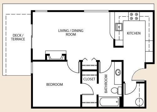 1BR/1BA - Nelson Apartments