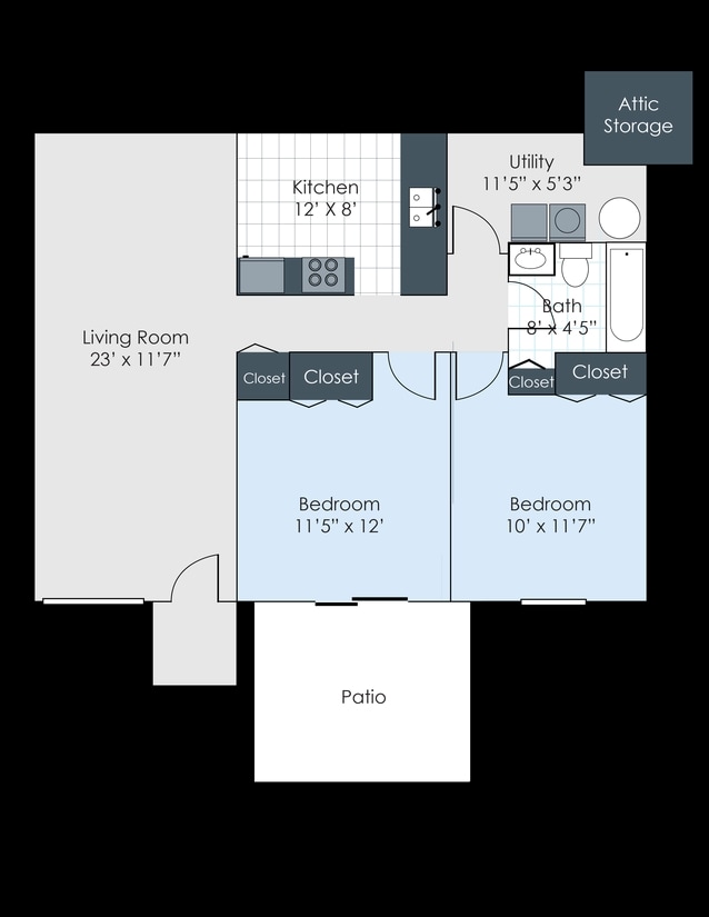 2 Bed, 1 Bath - Harvest Grove