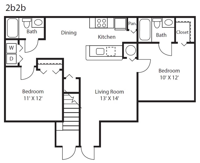 2BR/2BA - Park Villas Apartments