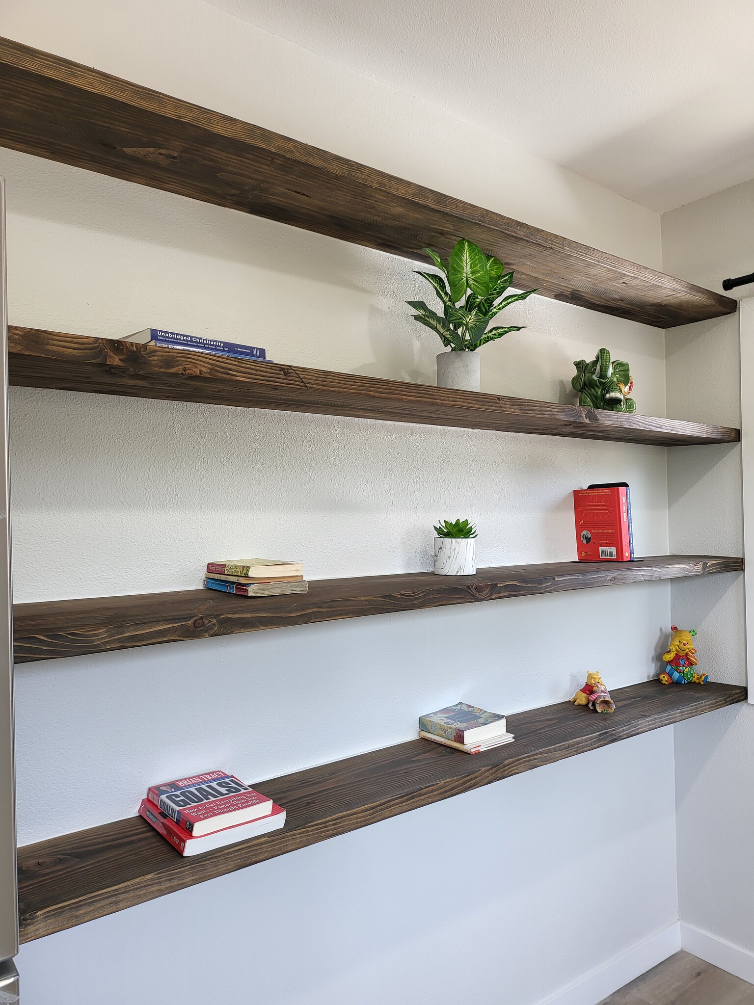 Floating shelves with decor - 2327 Las Colinas Ave