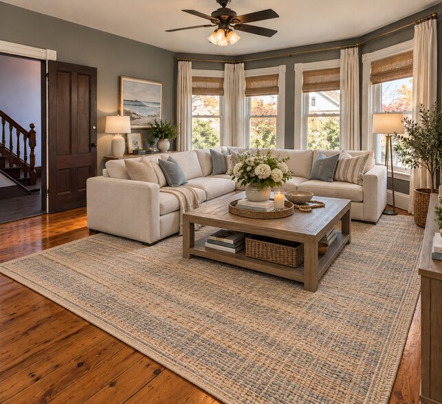 Light and bright living room, perfect for entertaining. *Virtually staged* - 143 North St