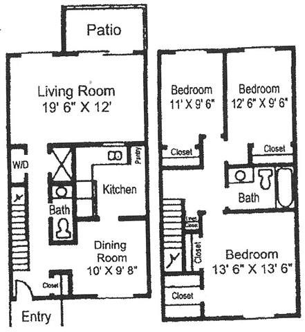 3BR/1.5BA - Lake Camelot Apartments