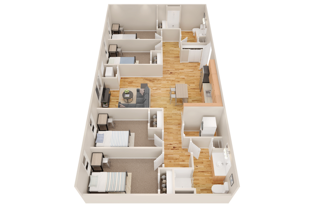 D2: 4BD | 2BA | 1133 SF - Radius