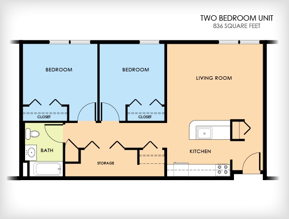 2Br/1Ba - McCuller Crossing Apartments
