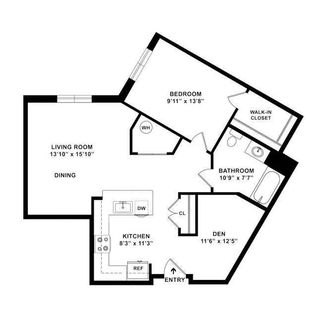 Yarrow - 1 Bed, 1 Bath, 844 sq. ft. - Oakwood Meadow Senior Residences