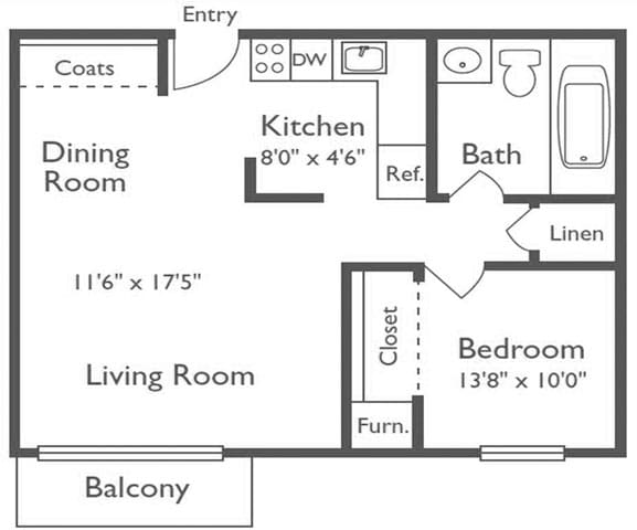 1BR/1BA - Metro Tower Apartments