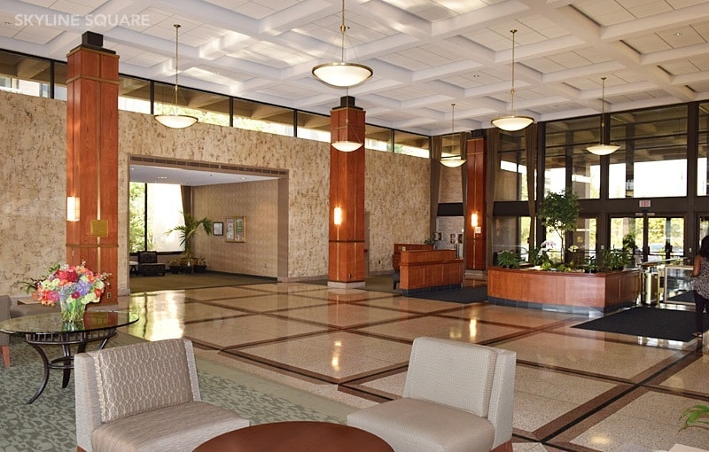 Building lobby with 24 hour front desk service and security - 5505 Seminary Rd