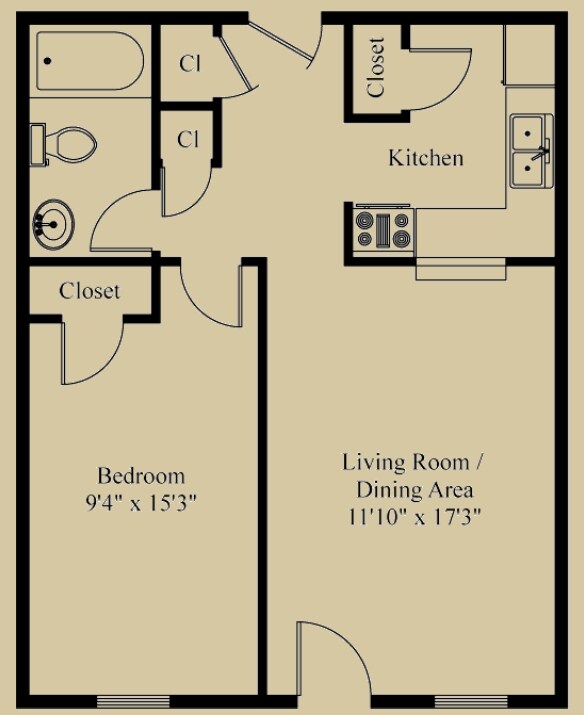 1BR/1BA - Somerset Manor Apartments