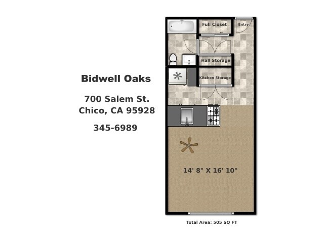 Studio - Bidwell Oaks Apartments