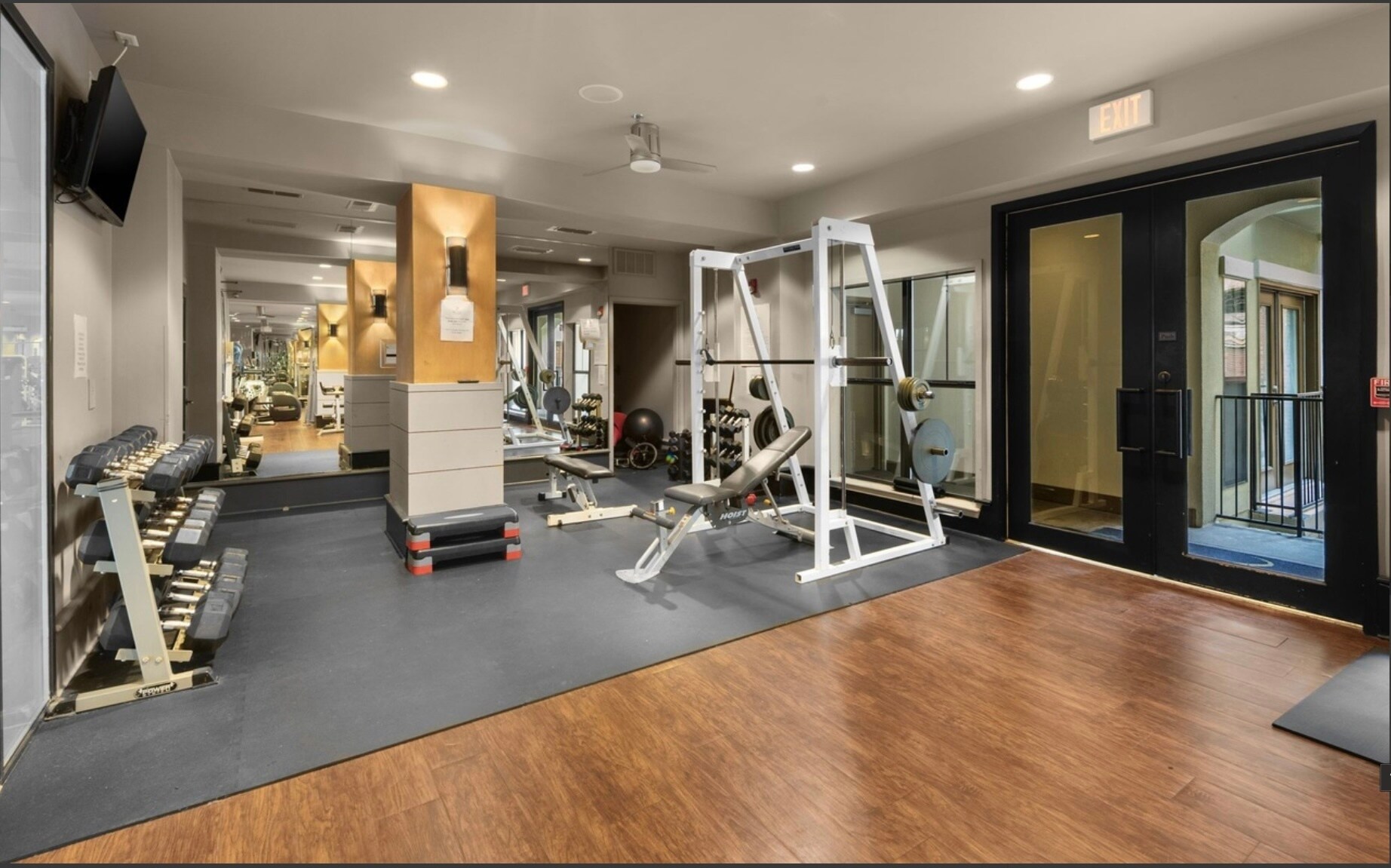 Weight Area. Weights, Medicine balls, yoga mats, and more. - 1803 Broadway