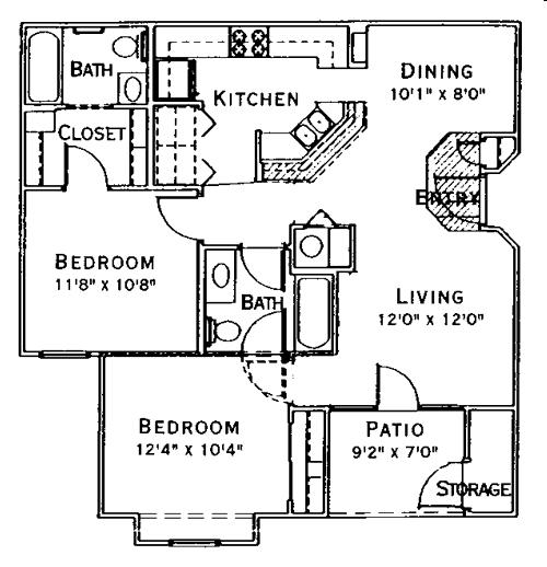 2BR/2BA - Lighthouse Apartments