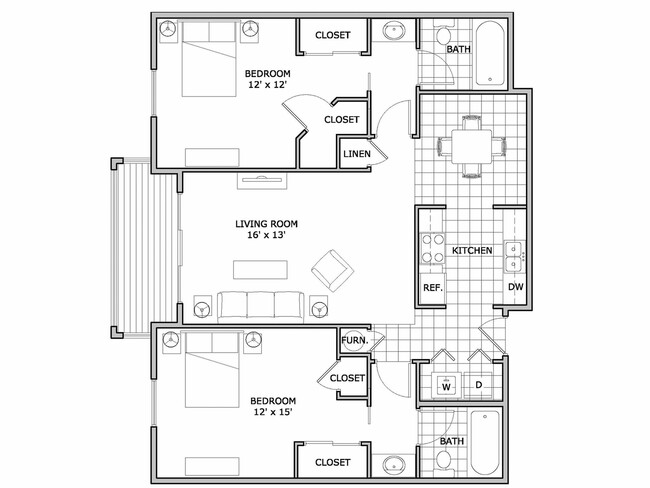 2 bedroom | Apartment | The Abbey - The Abbey Apartments