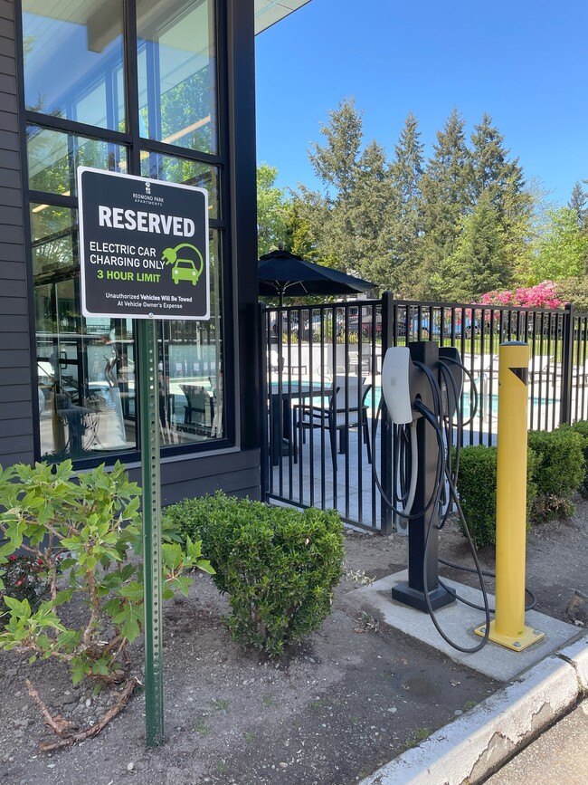 4 Tesla EV charging stations available - Redmond Park Apartments