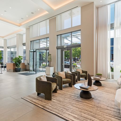 Spacious lobby with 24/7 concierge and coffee shop - 2510 6th Ave