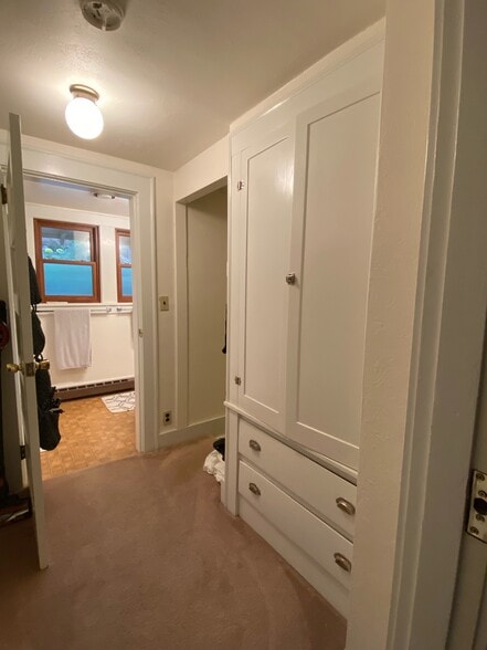second stairwell to private deck, side entrance to yard and recycling bins - 340 NE Beyrl Ter