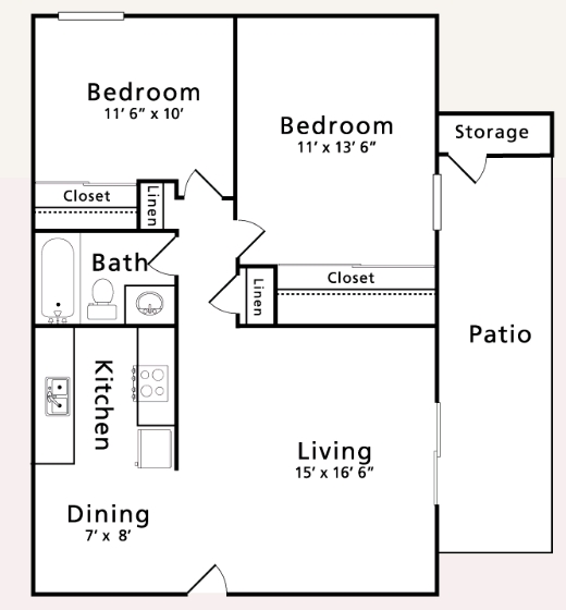 2BR/1BA - Silverado Village