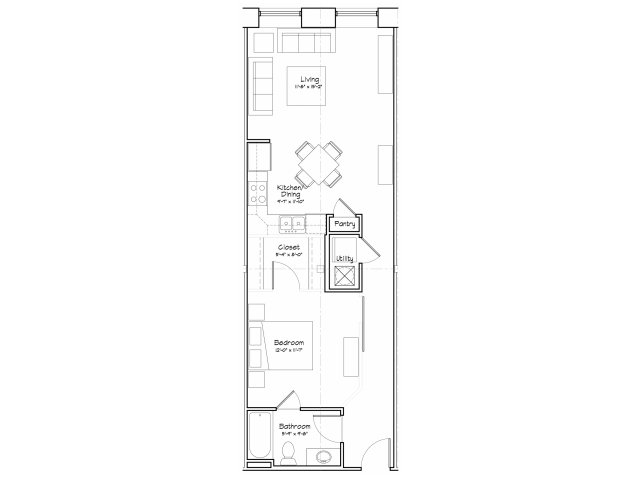 alpha-mill-apartments-floor-plan-1X1-A6 - Alpha Mill