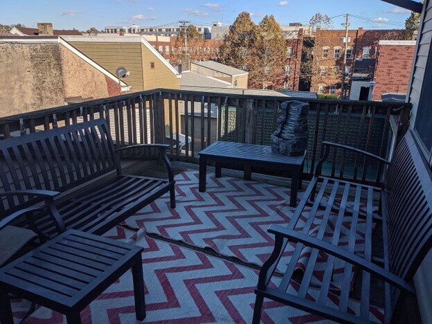 upstairs deck east view - 2415 Wrights Way