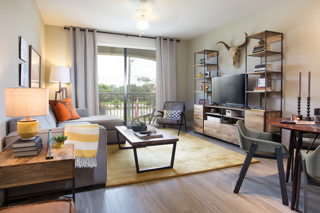 One Bedroom living room model - Shalimar at Davie