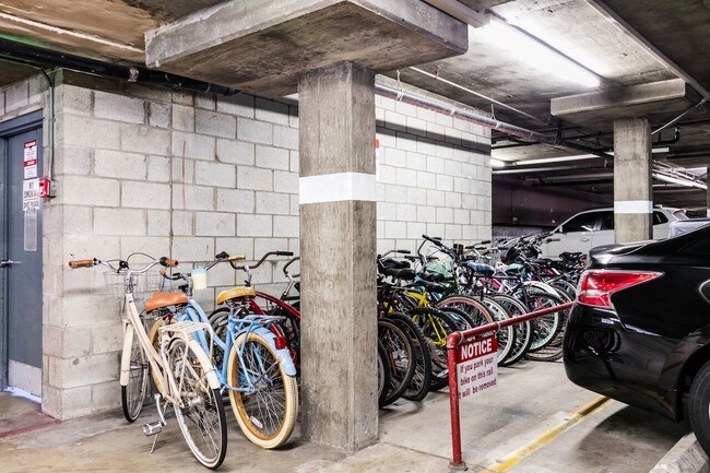 Bike storage in the Garage - 2411 Prospect Ave