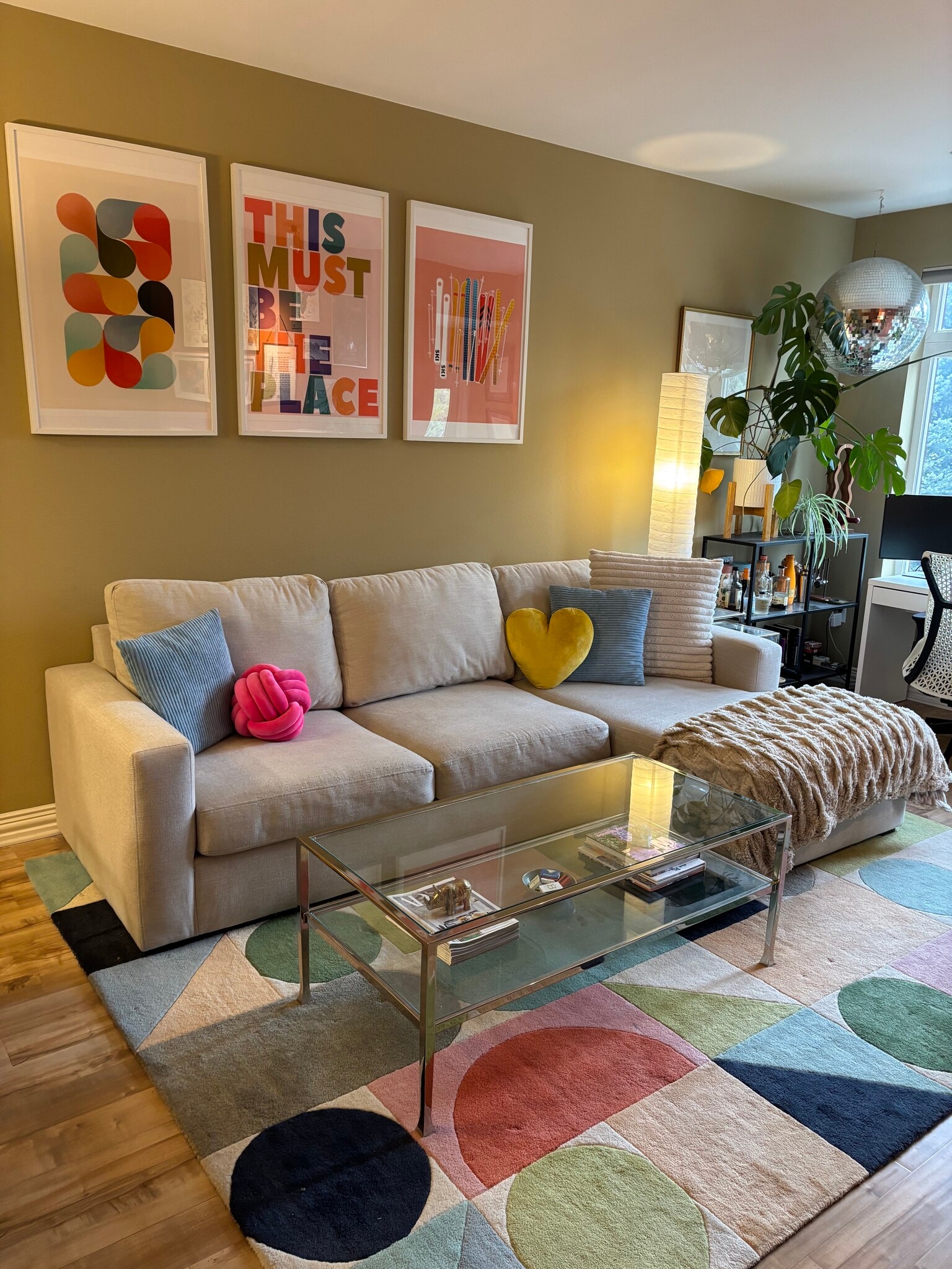 Sofa with chaise - 2700 E Cherry Creek South Dr