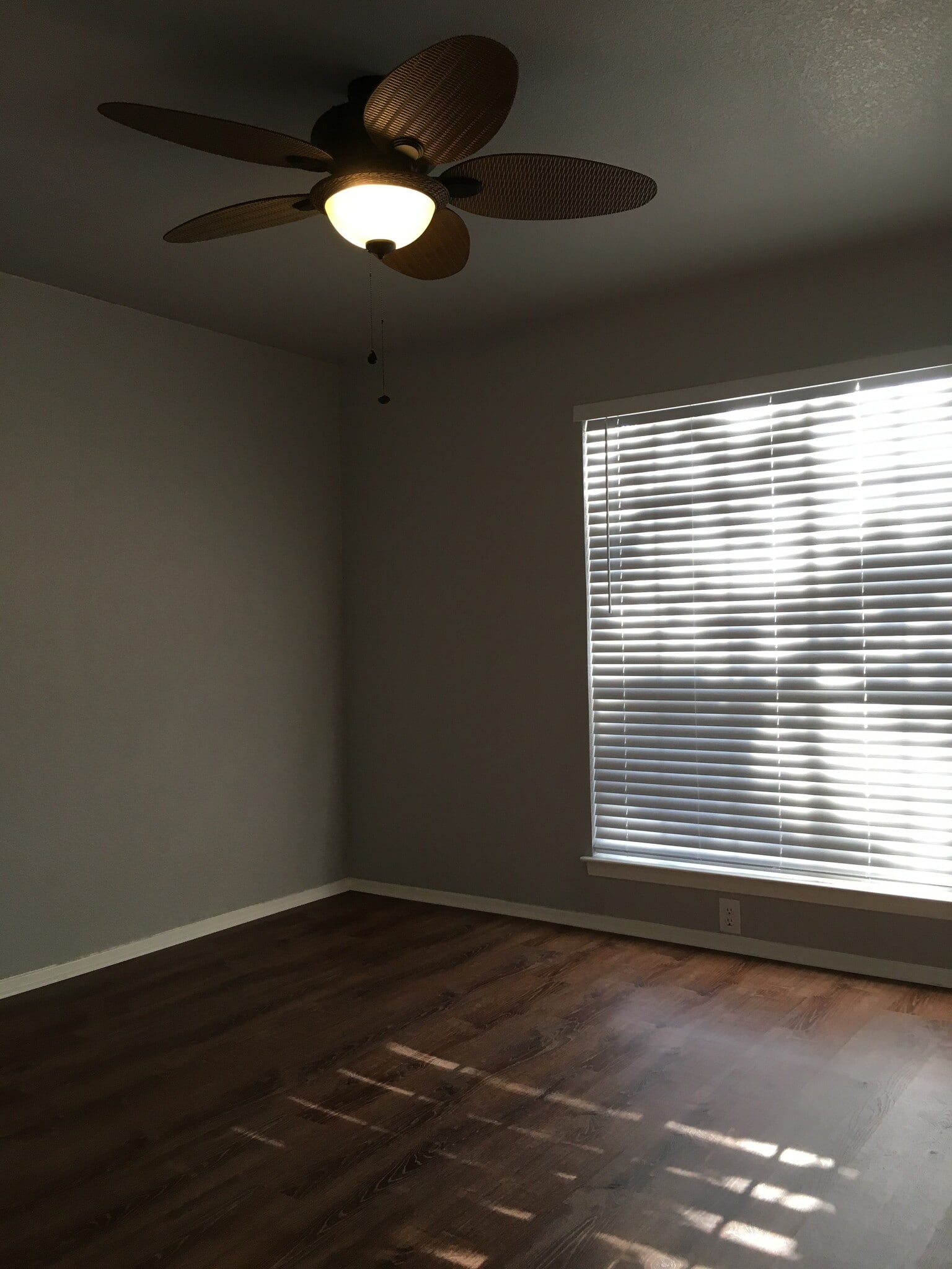 Bedroom with new ceiling fans and blinds - 2400 Dijon Dr