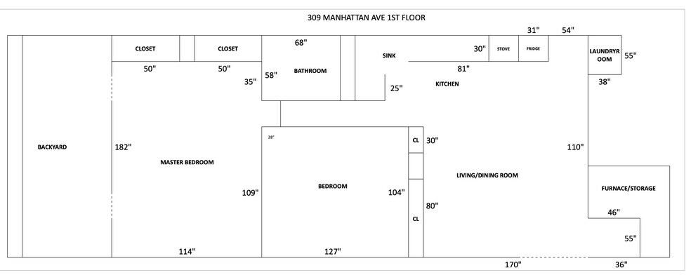 Floor plan - 309 Manhattan Ave