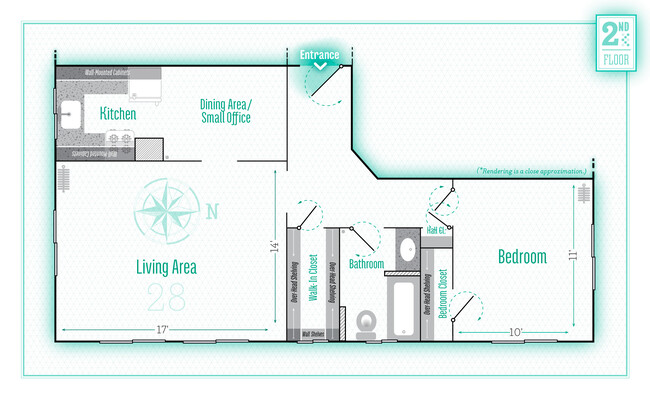 One Bedroom Layout - St. Maarten Apartments