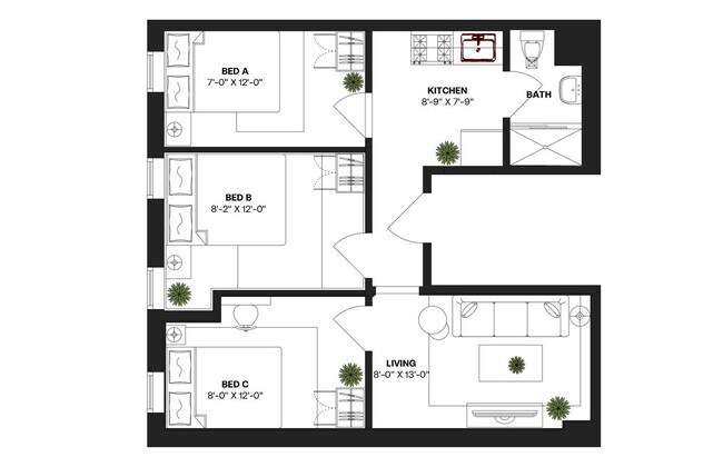 Building Photo - Room in Shared 3 bed/1 bath home