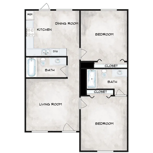 TPA_2Bed2Bath.png - The Park Apartments
