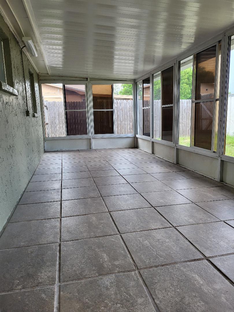 Porch with Vinyl Windows Screen - 1440 Brixton Ln
