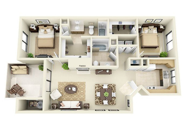 Floorplan - Towne Square Apartment Homes