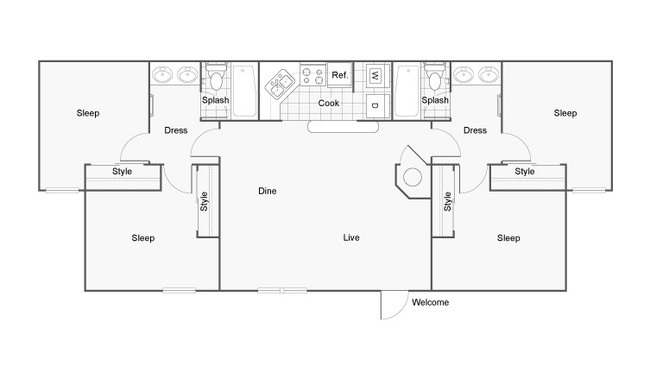 Floorplan - Harper Flatts