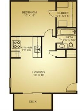 1BR/1BA - The Timbers Apartments