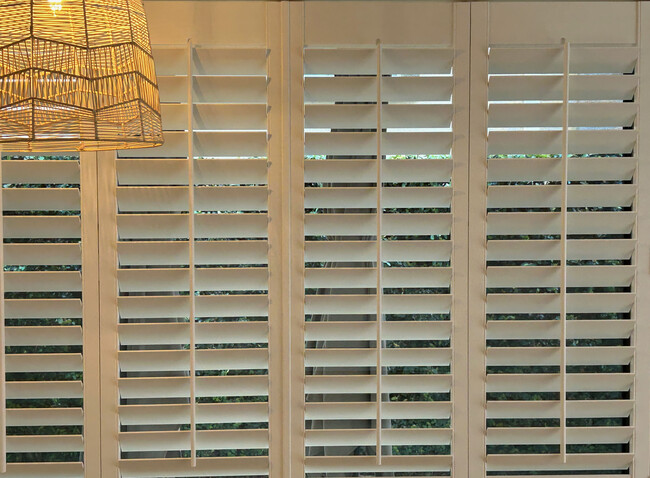 Plantation Shutters on Windows in Living Room and Dining Room - 285 S Sierra Madre Blvd