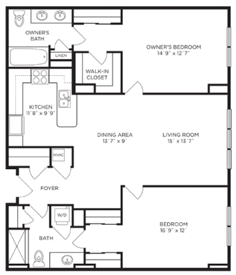 2BR/2BA - Residences at Park Place