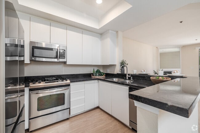 2BR, 2BA - 1,000SF - Kitchen - Palm Court Apartments