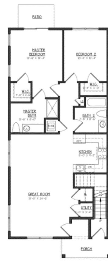 Willow Lower Floor Plan - The Villas on Eastview