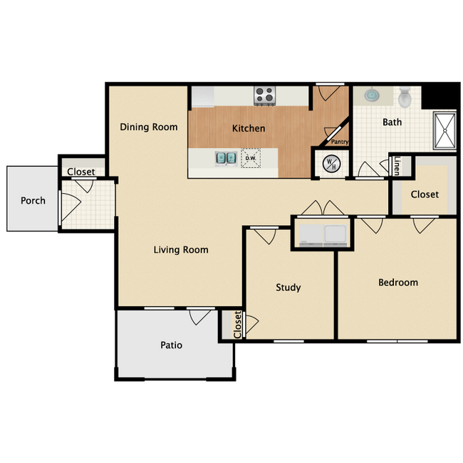 Floorplan - Prairie Creek Apartments & Townhomes