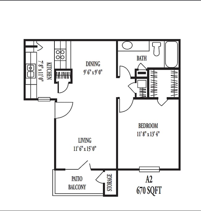 One Bed room - Post Oaks Apartments