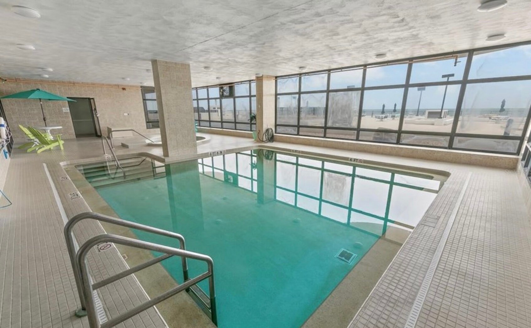 Inside Heated Pool and Jacuzzi - 3003 S Atlantic Ave