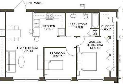 2BR/1BA - 257 Lafayette Center Lofts