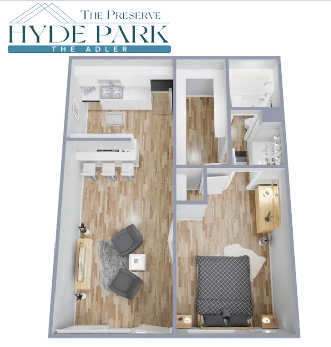 Floorplan - The Preserve Hyde Park  The Adler