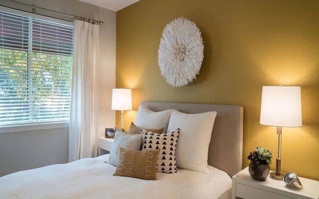 Oversized Bedroom with Accent Wall and Natural Light - Amerige Pointe