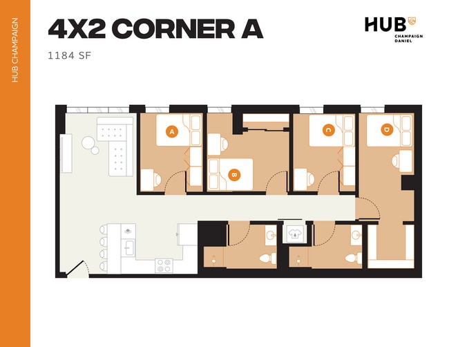 4x2 Corner A - Hub Champaign