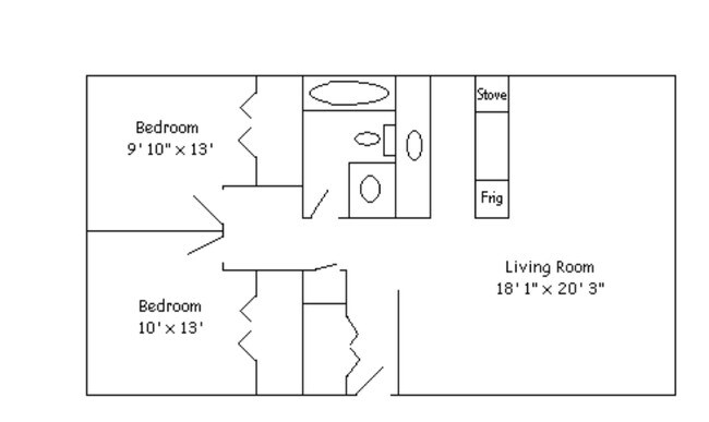 2BR/1BA - Ridgeway Apartments